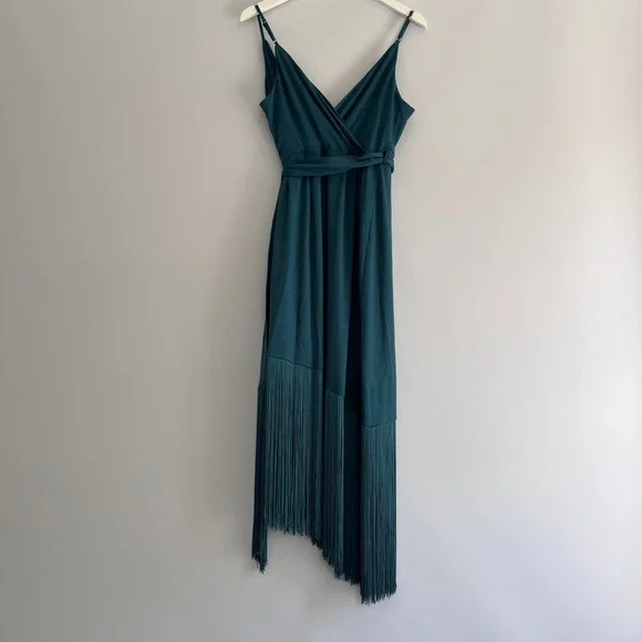 NWT Anthropologie Hutch Fringed-Hem True Wrap Dress size XS - Picture 7 of 11